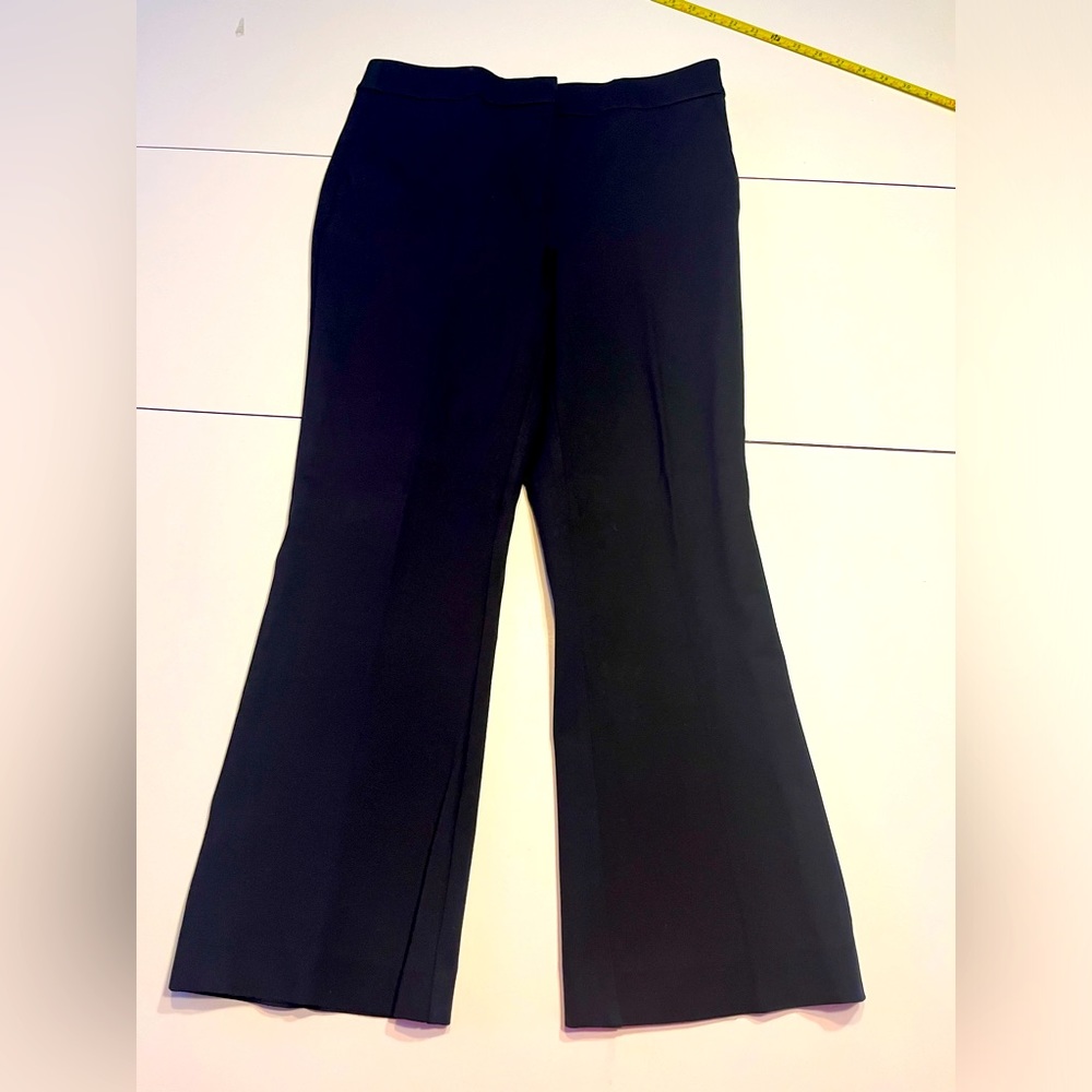 Boden Black Wide-Leg  Trousers with Tailored Crease